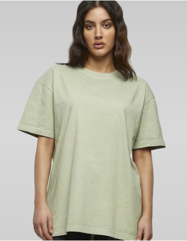 BUI-BY270-Ladies Oversized Acid Wash Tee